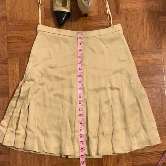 Ellen Tracy petites SILK Knit Pleated Skirt Gold - Picture 4 of 6